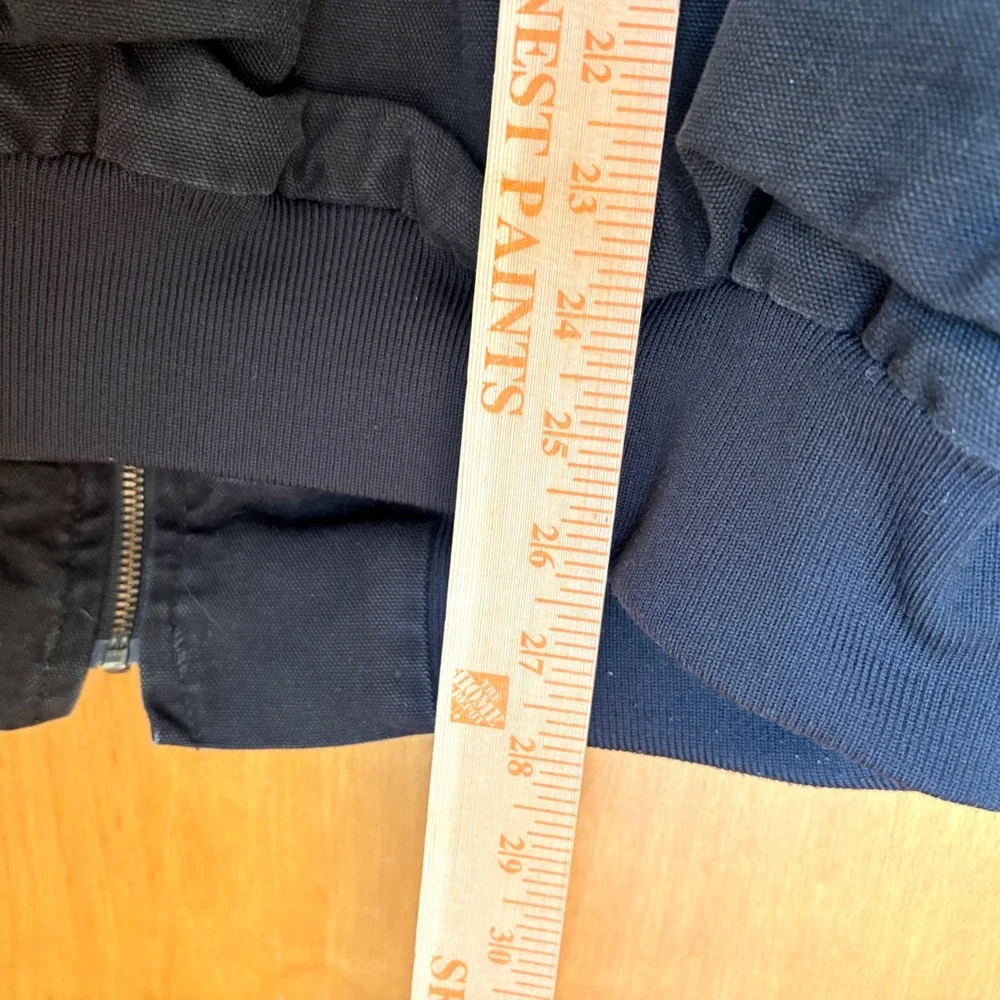 Carhartt Sherpa Lined Work Jacket Black Mens XL 16 18‎ Emerson Logo
